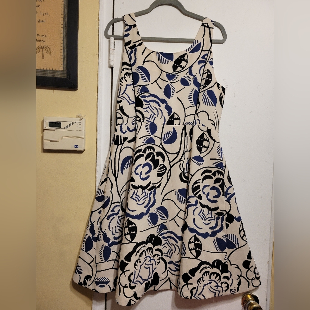 Anthropologie VanessaVirginia Chic Floral A-line Midi Dress - Size 12